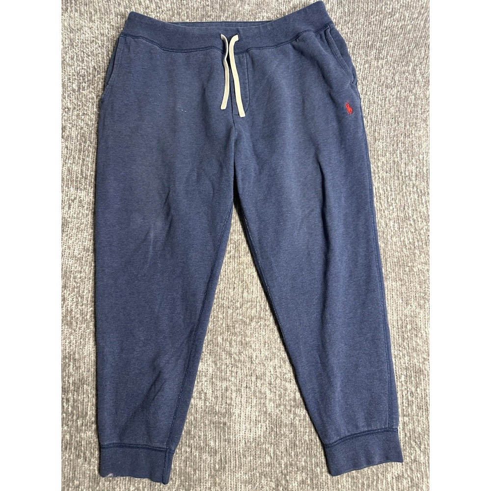 Polo Ralph Lauren Fleece Jogger Sweatpants Navy Blue Men's XL Pony Logo